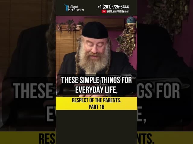 1️⃣6️⃣ Respect of the parents💡Spending money for parents #shorts #torah