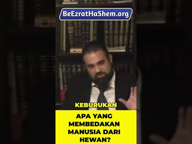 Apa Yang Membedakan Manusia Dari Hewan? #Torah #Yahudi #RabiYaronReuven