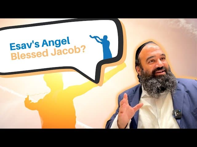 Why did Esav's angel bless Jacob?