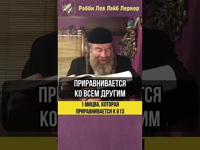1 Мицва, которая приравнивается к 613 #shorts #тора
