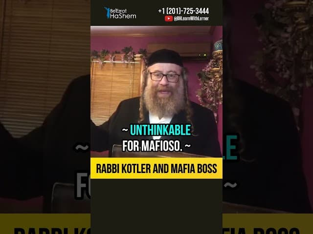 Rabbi Kotler and mafia boss 💎 Incredible story #shorts #torah