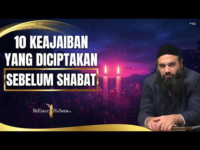 10 Keajaiban yang Diciptakan Sebelum Shabat Bag 2 - Mussar Pirkei Avot (93)