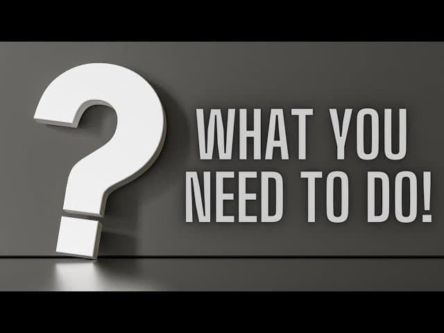 WHAT YOU NEED TO DO! (Bitachon #27)