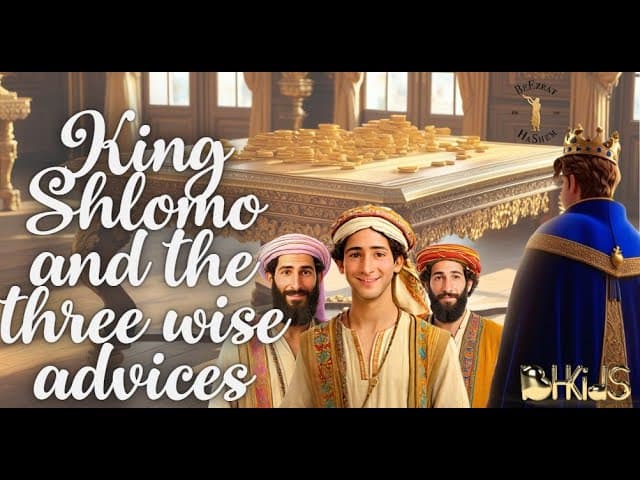 King Shlomo and the Three Wise Advices👑