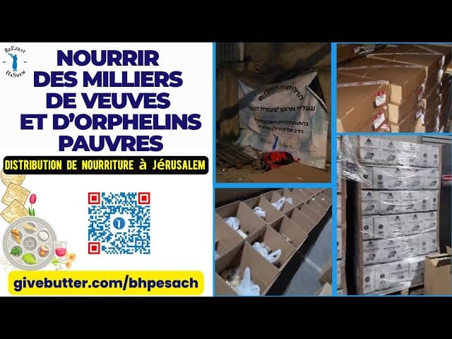 Distribution de nourriture aux veuves & orphelins de Jérusalem