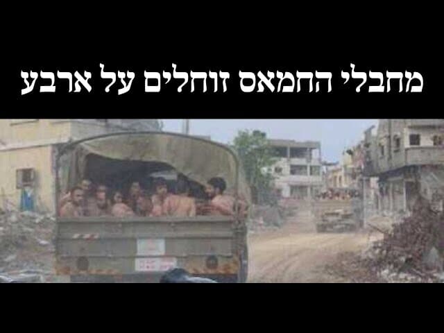 מחבלי החמאס זוחלים על ארבע