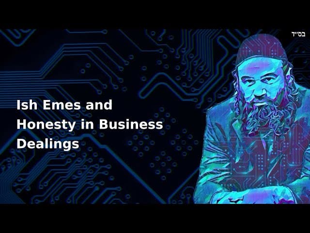 Ish Emes and Honesty in Business Dealings