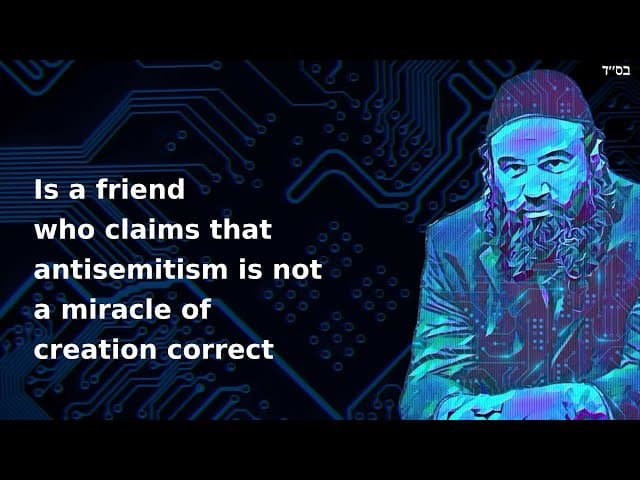 Is a friend who claims that antisemitism is not a miracle of creation correct