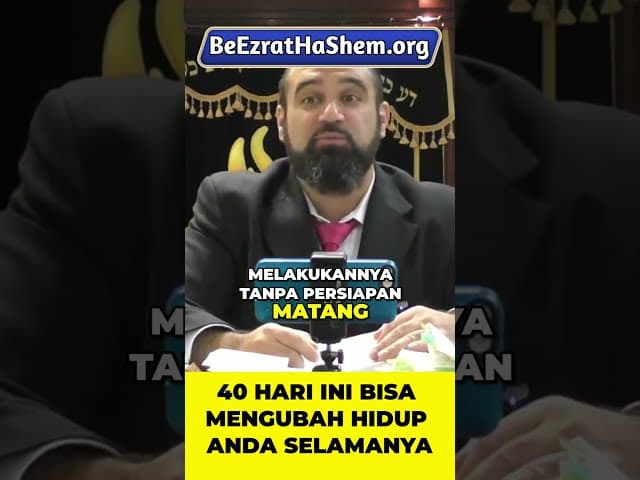 Tuhan Memberi Kesempatan Kedua—Apa Anda Siap? #Torah #Yahudi #RabiYaronReuven