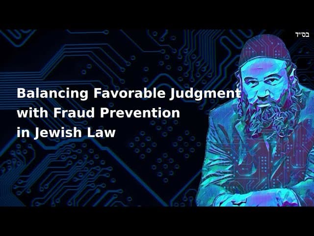 Balancing Favorable Judgment with Fraud Prevention in Jewish Law