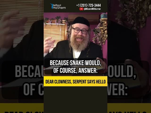 Dear Clowness, serpent says hello ‼️ Importance of modesty #shorts #torah