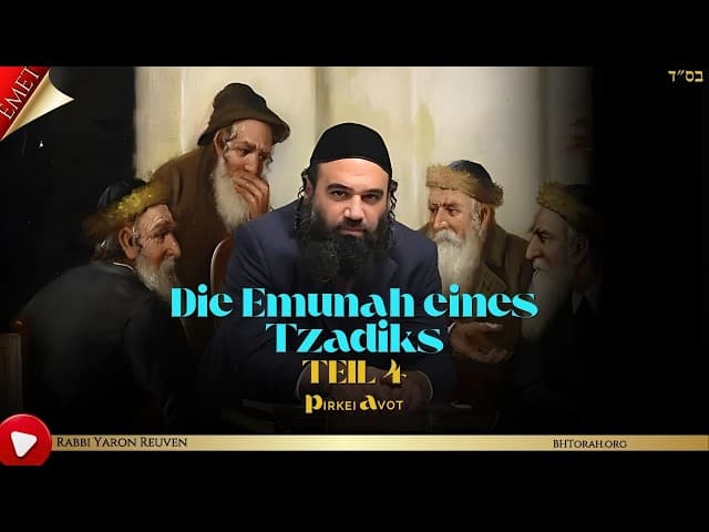 Die Emunah eines Tzadiks TEIL 4 - MUSSAR Pirkei Avot