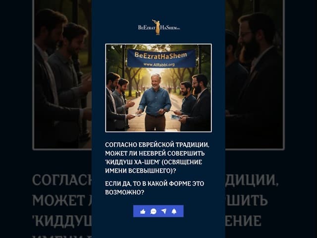 Согласно еврейской традиции, может ли нееврей совершить 'Киддуш ха-Шем'? 🌟 #ОсвящениеИмениБога