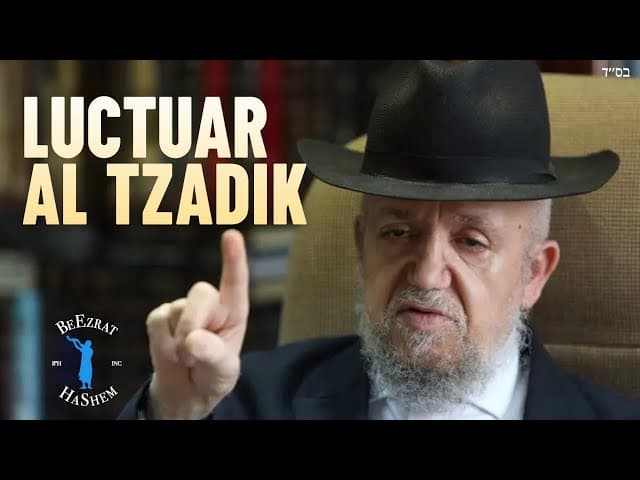 Obligación de llorar a un tzadik como rabino Mazuz