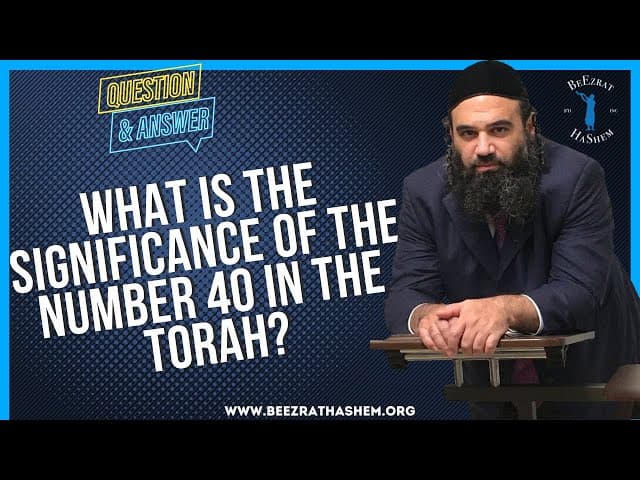 WHAT IS THE SIGNIFICANCE OF THE NUMBER 40 IN THE TORAH?