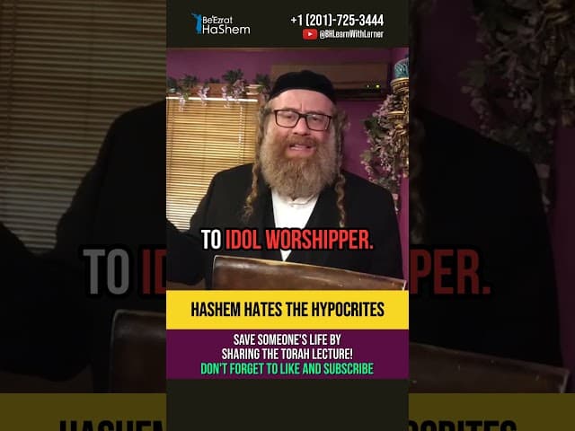 HaShem hates the hypocrites 💡 Kaddish of Mechalel Shabbat #shorts #torah
