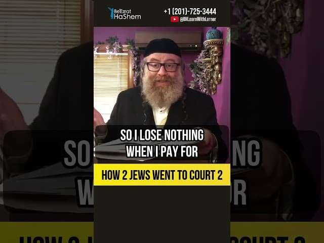 2️⃣ How 2 Jews went to court 💵 Supporting Talmidei Chachamim #shorts #torah