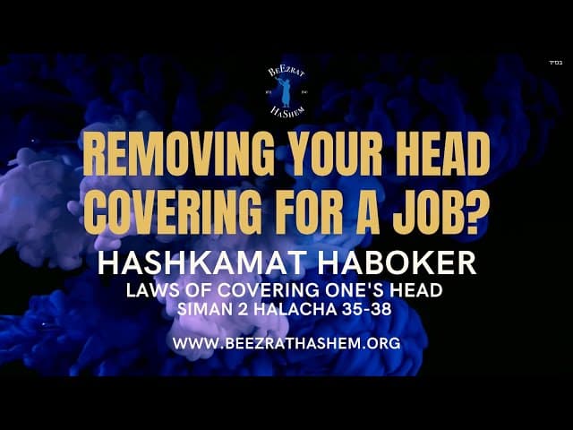 REMOVING YOUR HEAD COVERING FOR A JOB? by R'Sunny Gigi