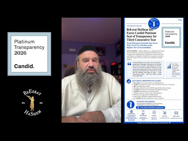 3 Years Platinum: BeEzrat HaShem Joins Top 1% of US Nonprofits