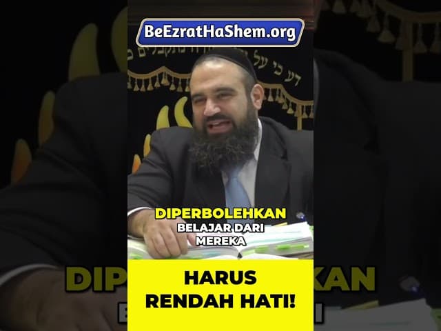 Jangan Belajar dari Guru yang Memiliki Sifat Ini! #Torah #Yahudi #RabiYaronReuven