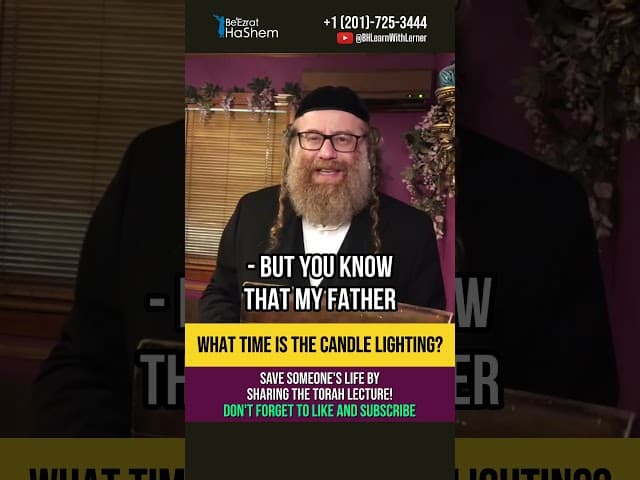 Incredible story about Rav Moshe Feinstein 🕯️ What time is the candle lighting? #shorts #torah