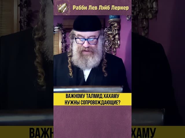 Важному талмид хахаму нужны сопровождающие #Тора #shorts