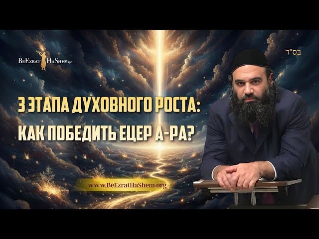 3 этапа духовного роста: Как победить Ецер а-Ра? | Раввин Ярон Реувен