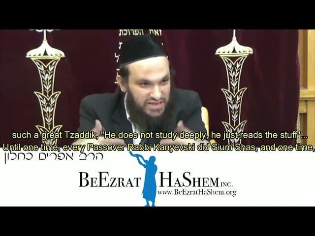 How Great Rabbi Kanyevski Was