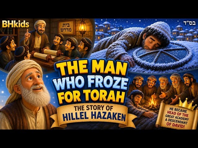 The Man Who Froze For The Torah❄️ | Hillel HaZaken | TORAH FOR KIDS AI