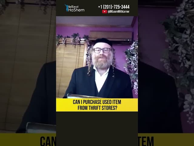 Can I purchase used item from thrift stores? #Torah #shorts