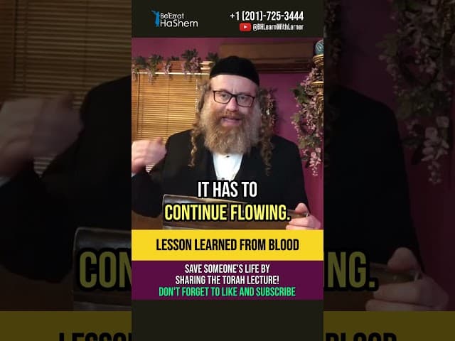 Lesson learned from blood 🩸 Everyday miracle #shorts #torah