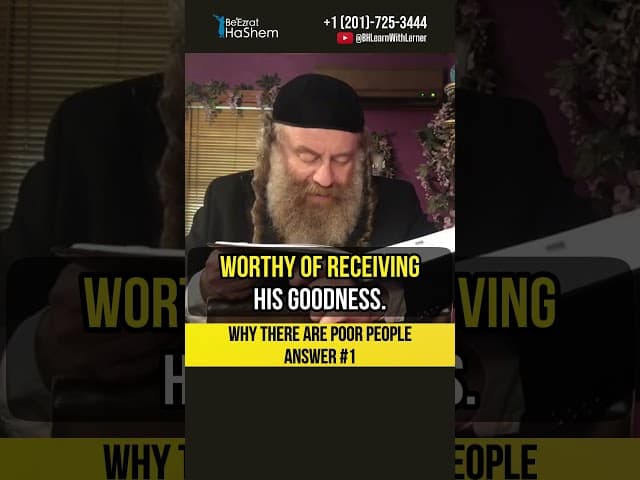 💸Why there are poor people? Answer 1️⃣  #shorts #torah