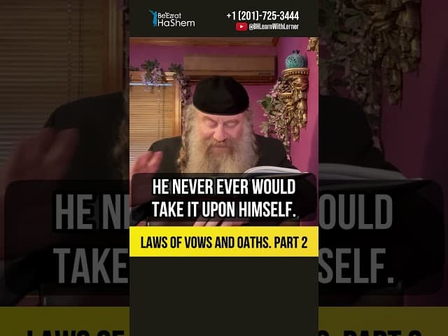 [2] Laws of vows and oaths #Torah #shorts