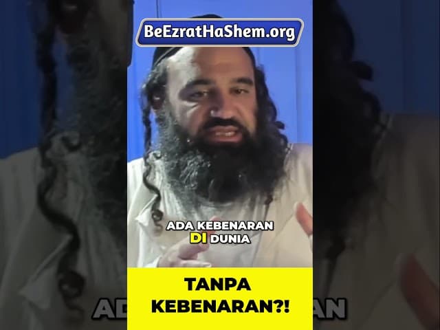 Saat Kebenaran Hilang, Dunia Bisa Dihancurkan #Torah #Yahudi #RabiYaronReuven