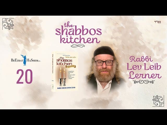 Prohibition of Creating A New Entity & Smoothing - The Shabbos Kitchen (20)
