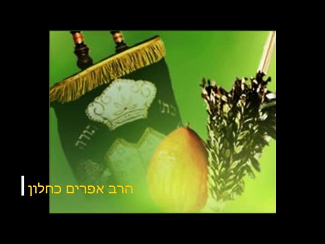 שיעור לחג סוכות הלכתי ומוסרי (צריך לאחוז ראש) מהרב אפרים כחלון