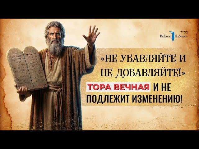 Не Убавляйте и Не Добавляйте! Тора Вечная и Не Подлежит Изменению! | Раввин Ярон Реувен