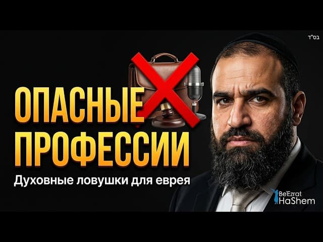 Опасные профессии. Духовные ловушки для еврея | Раввин Ярон Реувен