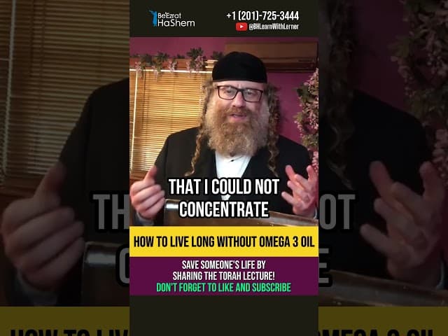 How to live long without omega 3 oil 💡 Importance of being patient #shorts #torah