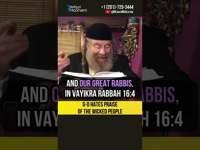 G-d hates praise of the wicked people 💢 Hashem Hates Hypocrites #shorts #torah