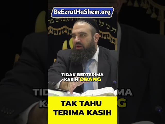 Mengapa Orang yang Tidak Bersyukur Dibenci Tuhan? #Torah #Yahudi #RabiYaronReuven