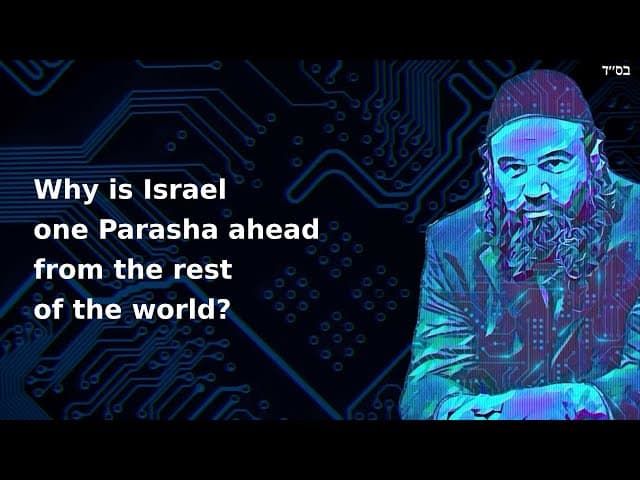Why is Israel one Parasha ahead from the rest of the world?