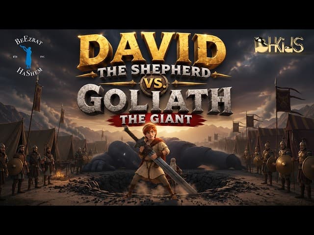 David the Shepherd🐑 Vs. Goliath the Giant😱🛡️ | TORAH FOR KIDS AI