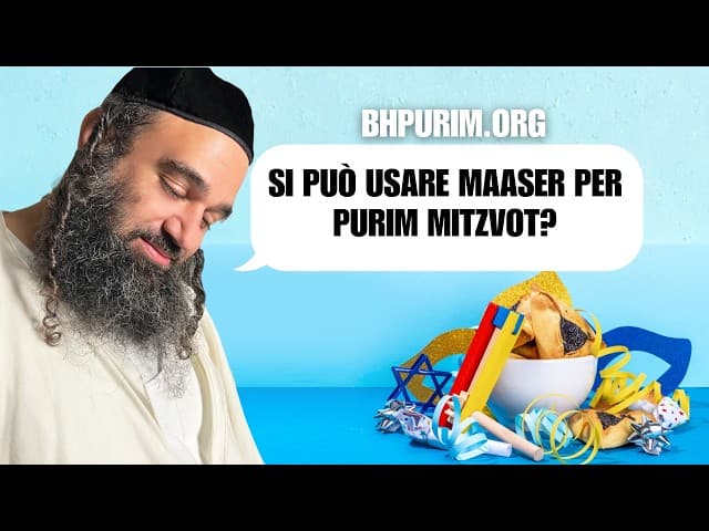 Si può usare Maaser per Machatzit HaShekel?