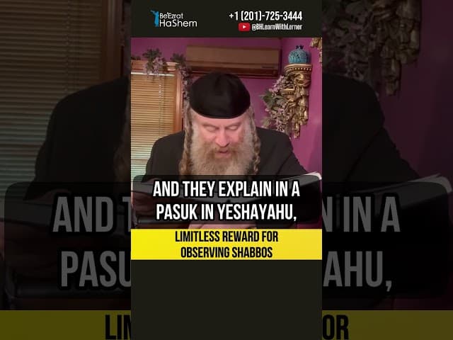 Limitless reward for observing Shabbos #Torah #shorts