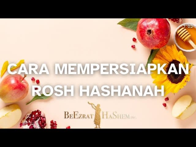Cara Mempersiapkan Rosh HaShanah