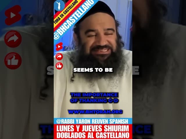 Agradeciendo a HASHEM y el sufrimiento, ¿cómo se conectan? - Clip doblado al Castellano