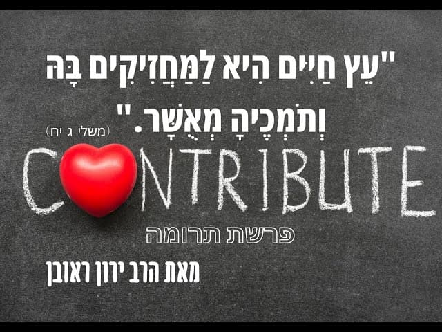 איך להיות מאושרים ~ פרשת תרומה .