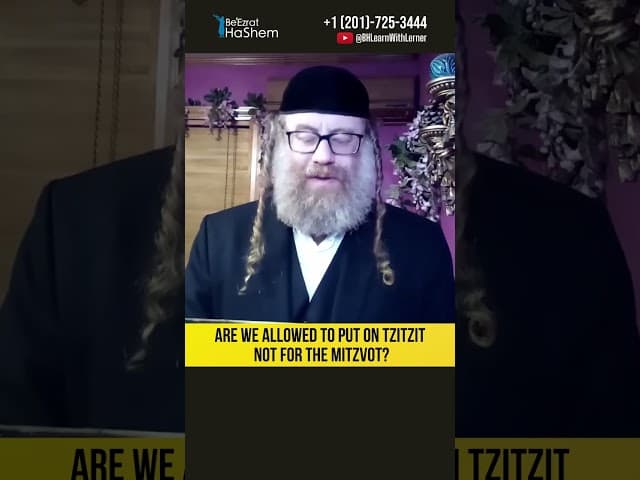 Are we allowed to put on tzitzit not for the mitzvot? #Torah #shorts