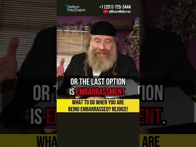 What to do when you are being embarrassed ❓ Rejoice! #shorts #Torah